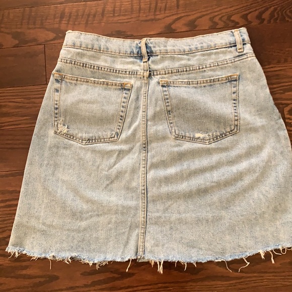 Pearl embellished denim Zara miniskirt sz L - Picture 5 of 5